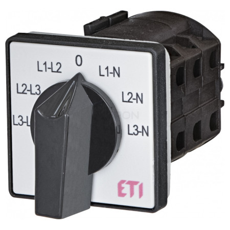 Кулачковий перемикач ETI CS 25 66 U для вимірювання фазної/лінійної напруги 25А (4773090) фото