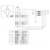 Кулачковый переключатель ETI CS 16 98 U для измерения фазного тока (через ТТ) 16А изображение 3 (схема)