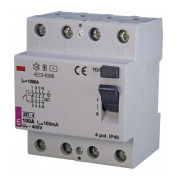 Реле дифференциальное (УЗО) ETI EFI-4 (10кА) 100А/100мА тип AC мини-фото