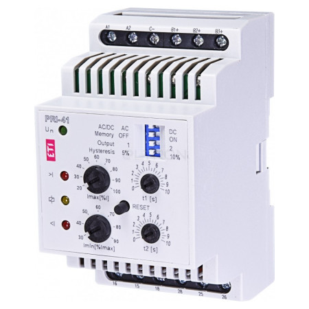 Реле контроля потребляемого тока ETI PRI-41 230V/AC 3 диапазона (2×16А) (2471601) фото