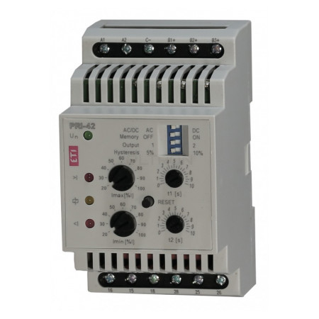 Реле контролю споживаного струму ETI PRI-42 24V AC/DC 3 діапазони (2×16А) (2471842) фото