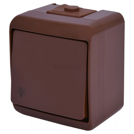 Вимикач ETI Hermetics кнопковий (світло) IP54 коричневий VHE-5-KR (4668044) фото