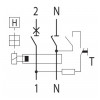 Дифференциальный автоматический выключатель ETI KZS-2M (10кА) C 10А/10мА тип A изображение 3 (схема)