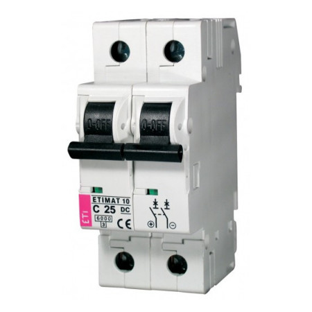 Автоматичний вимикач ETI ETIMAT 10 DC (6кА) 2p C 25А (2138718) фото