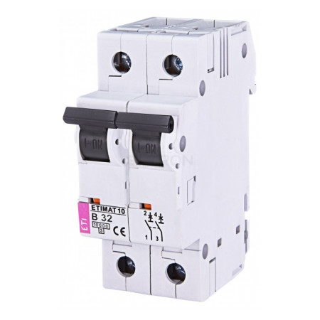 Автоматичний вимикач ETI ETIMAT 10 (10кА) 2p B 32А (2123719) фото
