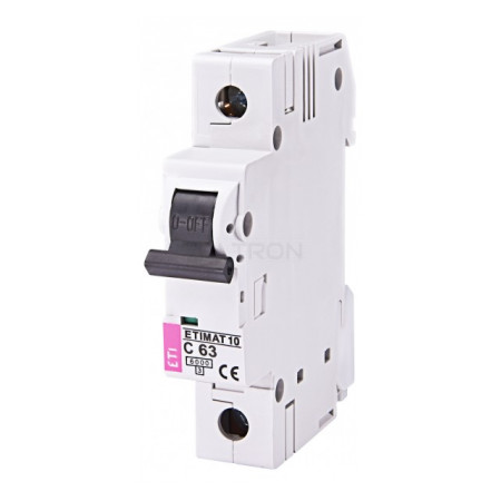 Автоматичний вимикач ETI ETIMAT 10 (6кА) 1p C 63А (2131722) фото