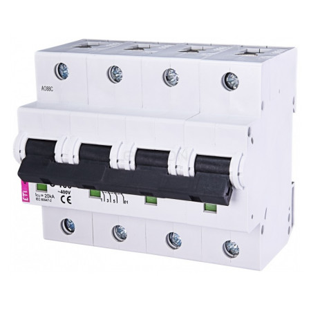 Автоматичний вимикач ETI ETIMAT 10 (20кА) 3p+N C 100А (2136732) фото