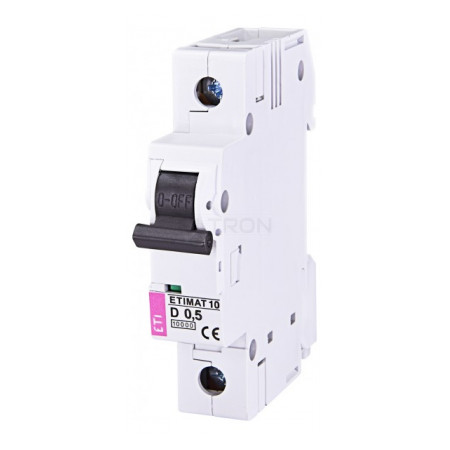 Автоматичний вимикач ETI ETIMAT 10 (10кА) 1p D 0,5А (2151701) фото