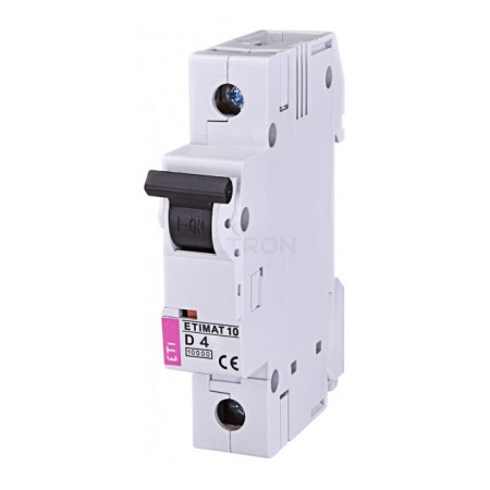 Автоматичний вимикач ETI ETIMAT 10 (10кА) 1p D 4А (2151710) фото
