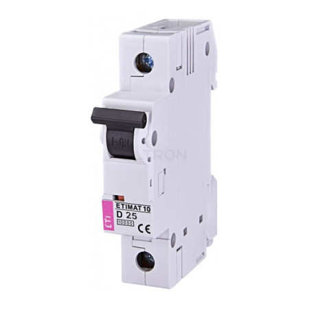 Автоматичний вимикач ETI ETIMAT 10 (10кА) 1p D 25А (2151718) фото