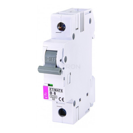 Автоматичний вимикач ETI ETIMAT 6 (6кА) 1p B 6А (2111512) фото