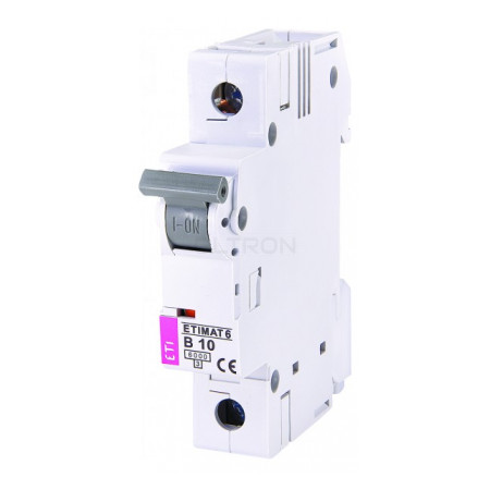 Автоматичний вимикач ETI ETIMAT 6 (6кА) 1p B 10А (2111514) фото