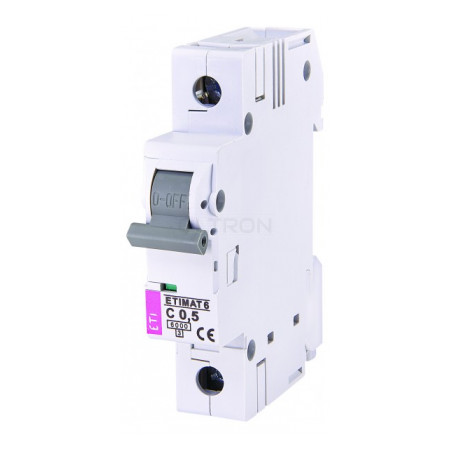 Автоматичний вимикач ETI ETIMAT 6 (6кА) 1p C 0,5А (2141501) фото