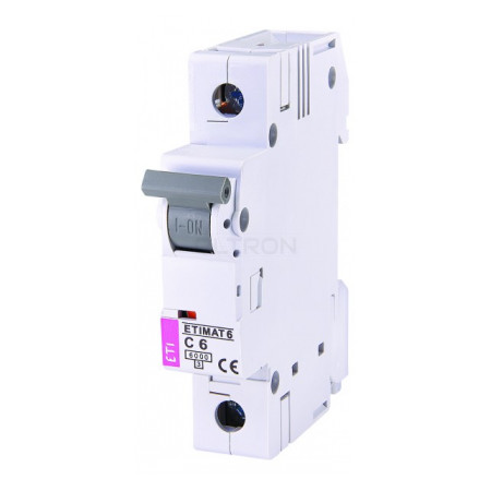Автоматичний вимикач ETI ETIMAT 6 (6кА) 1p C 6А (2141512) фото