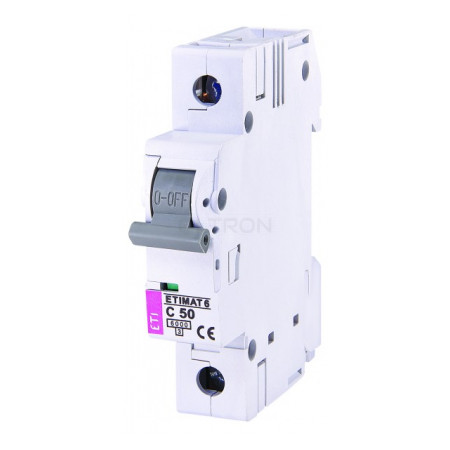 Автоматичний вимикач ETI ETIMAT 6 (6кА) 1p C 50А (2141521) фото