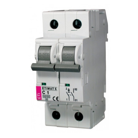 Автоматичний вимикач ETI ETIMAT 6 (6кА) 1p+N C 1А (2142504) фото