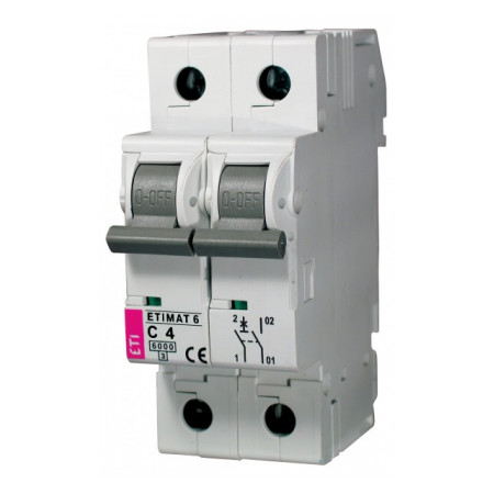 Автоматичний вимикач ETI ETIMAT 6 (6кА) 1p+N C 4А (2142510) фото