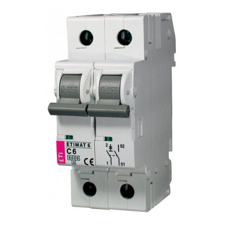 Автоматичний вимикач ETI ETIMAT 6 (6кА) 1p+N C 6А (2142512) фото
