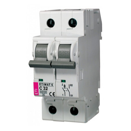 Автоматичний вимикач ETI ETIMAT 6 (6кА) 1p+N C 32А (2142519) фото