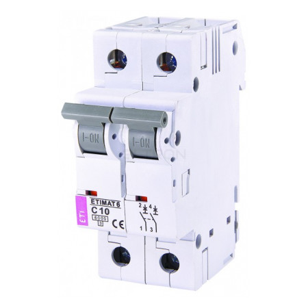 Автоматичний вимикач ETI ETIMAT 6 (6кА) 2p C 10А (2143514) фото