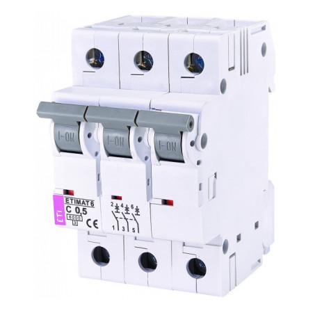 Автоматичний вимикач ETI ETIMAT 6 (6кА) 3p C 0,5А (2145501) фото