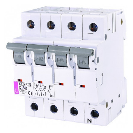Автоматичний вимикач ETI ETIMAT 6 (6кА) 3p+N C 32А (2146519) фото
