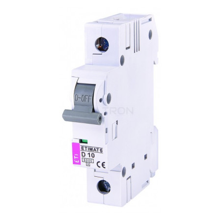 Автоматичний вимикач ETI ETIMAT 6 (6кА) 1p D 10А (2161514) фото