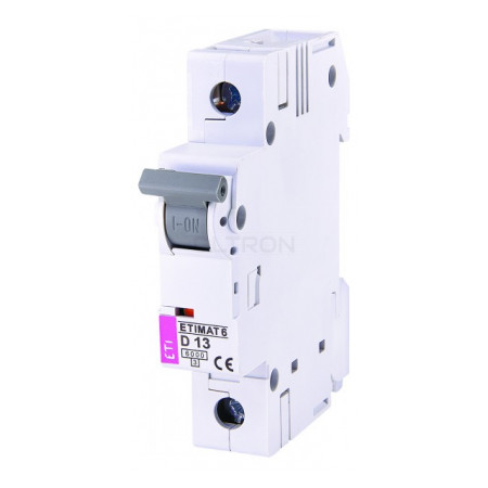Автоматичний вимикач ETI ETIMAT 6 (6кА) 1p D 13А (2161515) фото
