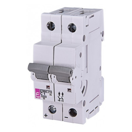 Автоматичний вимикач ETI ETIMAT P10 DC (10кА) 2p C 1А (260121109) фото