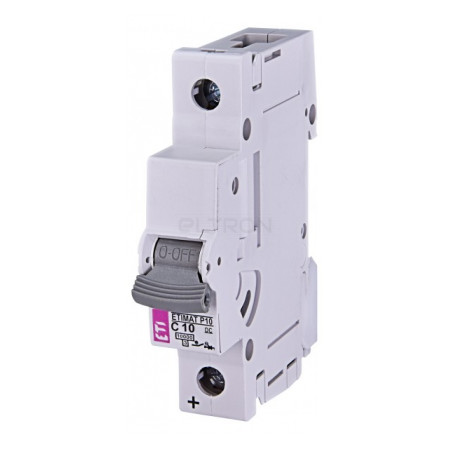Автоматичний вимикач ETI ETIMAT P10 DC (10кА) 1p C 10А (261001103) фото