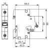 Автоматичний вимикач ETI ETIMAT P10 DC (10кА) 1p C 2А зображення 2 (габаритні розміри)