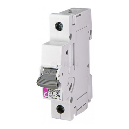 Автоматичний вимикач ETI ETIMAT P10 (10кА) 1p C 1А (270101102) фото