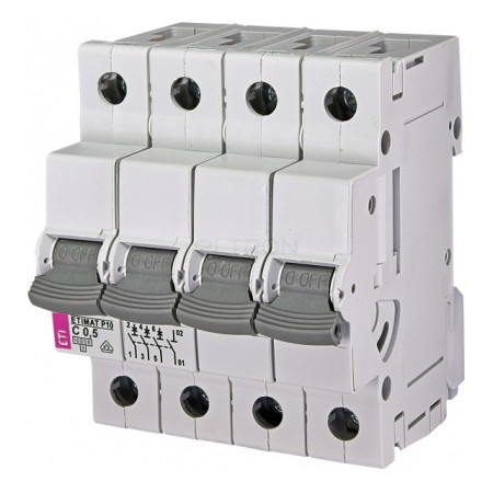 Автоматичний вимикач ETI ETIMAT P10 (10кА) 3p+N C 0,5А (270541102) фото