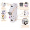Автоматичний вимикач ETI ETIMAT P10 (10кА) 3p C 50А зображення 2 (особливості)