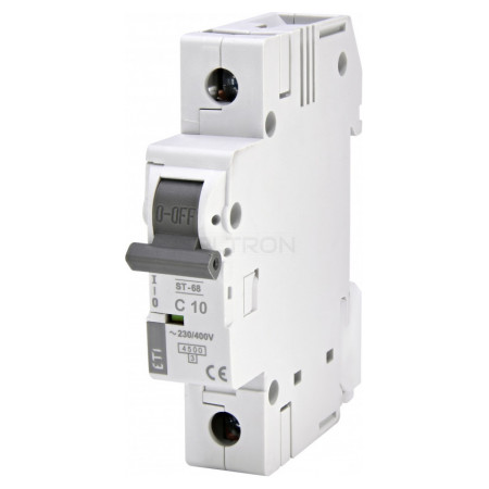 Автоматичний вимикач ETI ST-68 (4,5кА) 1p C 10А (2181314) фото