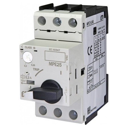 Автоматичний вимикач захисту двигуна ETI MPE25-0,40 Ir=0,25-0,4А (4648003) фото