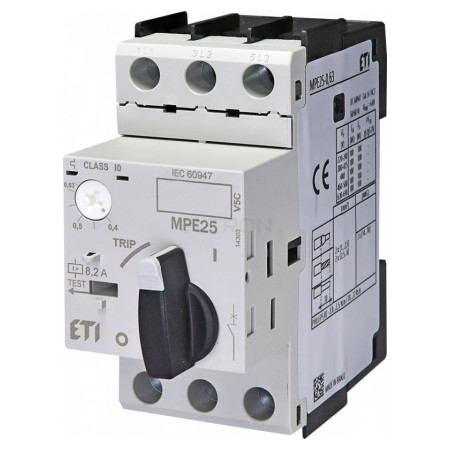 Автоматичний вимикач захисту двигуна ETI MPE25-0,63 Ir=0,4-0,63А (4648004) фото