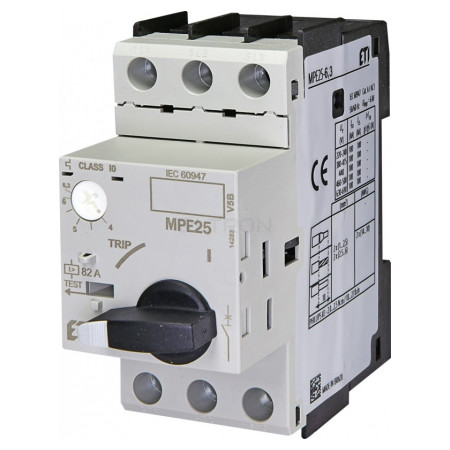 Автоматичний вимикач захисту двигуна ETI MPE25-6,3 Ir=4-6,3А (4648009) фото