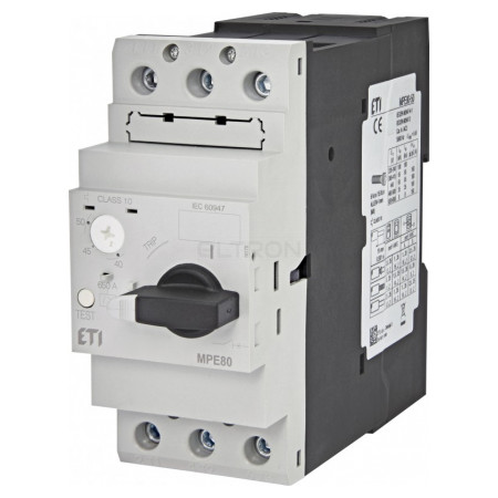 Автоматичний вимикач захисту двигуна ETI MPE80-50 Ir=40-50А (4648016) фото