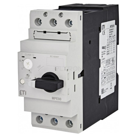 Автоматичний вимикач захисту двигуна ETI MPE80-80 Ir=65-80А (4648018) фото