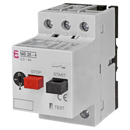 Автоматичний вимикач захисту двигуна ETI MS25-4 Ir=2,5-4А (4600080) фото