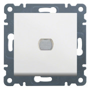 Светорегулятор нажимной Hager Lumina2 (механизм) белый / 60-300 Вт мини-фото