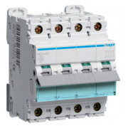 Автоматичний вимикач Hager NCN450 4P 10kA C-50A 4M міні-фото