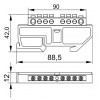 Шина нулевая с DIN-изолятором IEK ШНИ-6x9-12-Д-С изображение 2 (габаритные размеры)