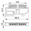 Шина нулевая с DIN-изолятором IEK ШНИ-6x9-24-Д-Ж изображение 2 (габаритные размеры)