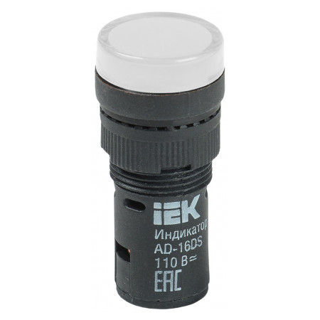 Лампа IEK AD-16DS LED-матриця d16 мм біла 24В AC/DC (BLS10-ADDS-024-K01-16) фото