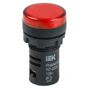 Лампа IEK AD-22DS LED-матриця d22 мм червона 230В AC міні-фото