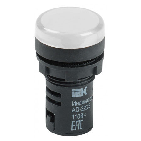 Лампа IEK AD-22DS LED-матриця d22 мм біла 110В AC/DC (BLS10-ADDS-110-K01) фото