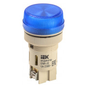 Лампа IEK ENR-22 неон d22 мм синяя 240В мини-фото