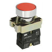 Кнопка управления IEK LAY5-BA42 без подсветки красная 1НЗ мини-фото